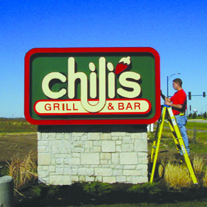 Chili's Sign Installation