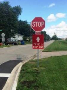 Hanover Park stop sign