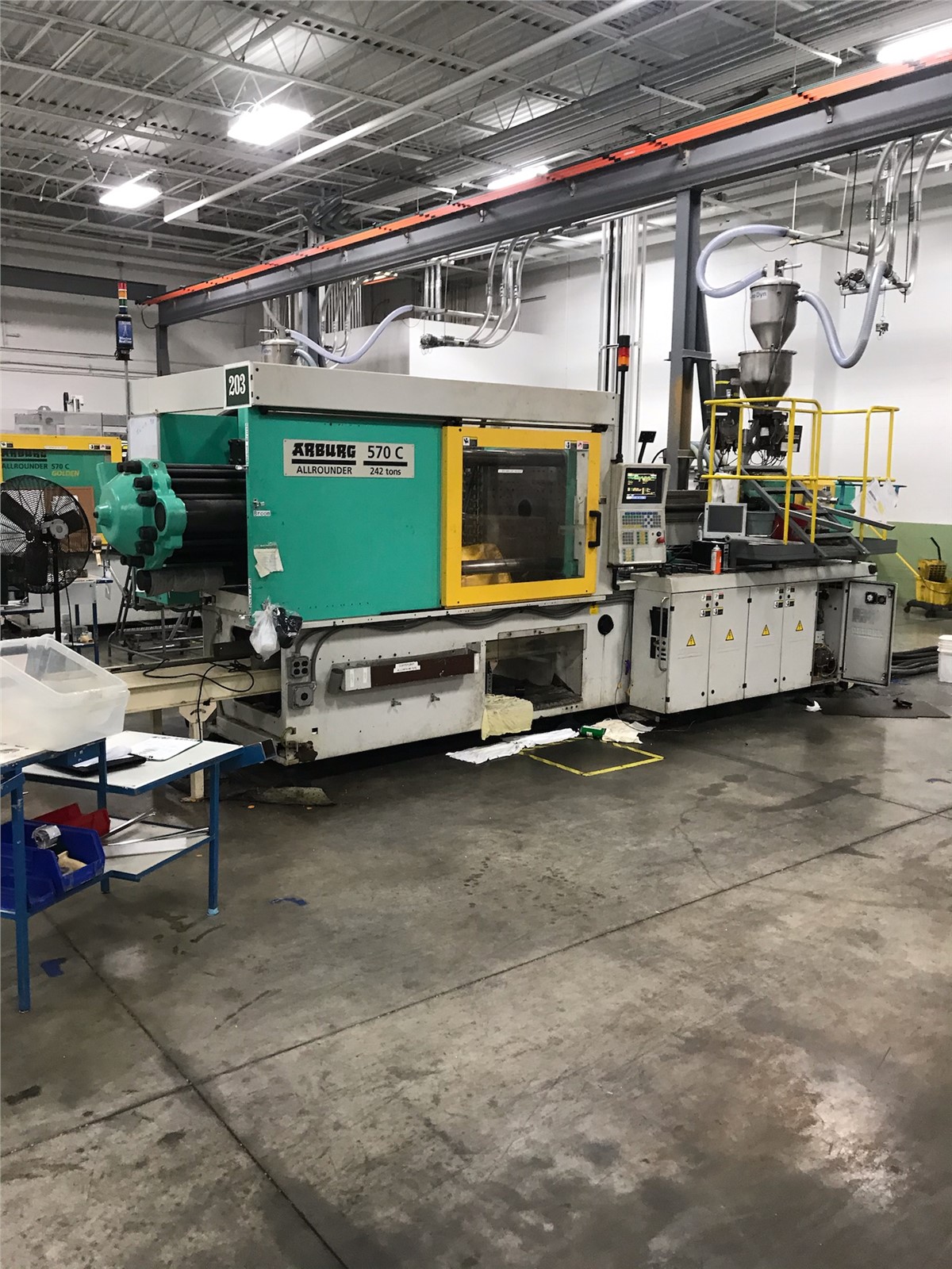 242 Ton Arburg Injection Molding Machine Model 570C 2200-1300, 21.4 Oz ...