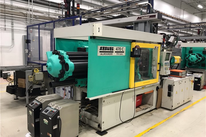 165 Ton Arburg Injection Molding Machine Model 470C 1600-675, 9.67 Oz ...