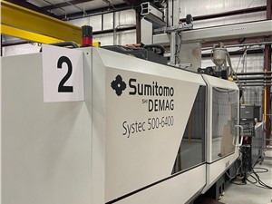 550 Ton Sumitomo Demag Injection Molding Machine Model Systec 550/920-6400, 144.9 Oz, New In 2012
