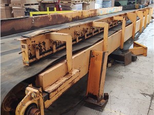 35' Long x 72" Wide  Flatbed Incline Conveyor, 20hp