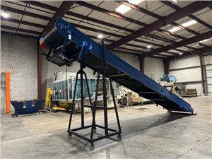 48" Incline Belt Conveyor, 27' Long, 5hp