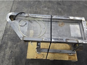 33.5" L x 13.5" W Vibrating Stainless Steel Trough with Perforated Deck & Spring Isolated Frame