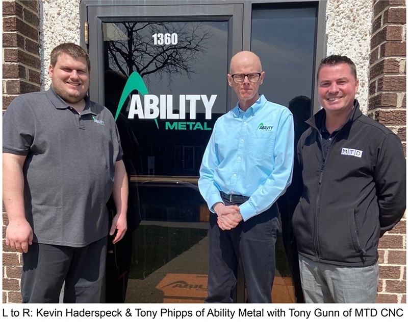 Kevin Haderspeck &amp; Tony Phipps of Ability Metal with Tony Gunn of MTD CNC