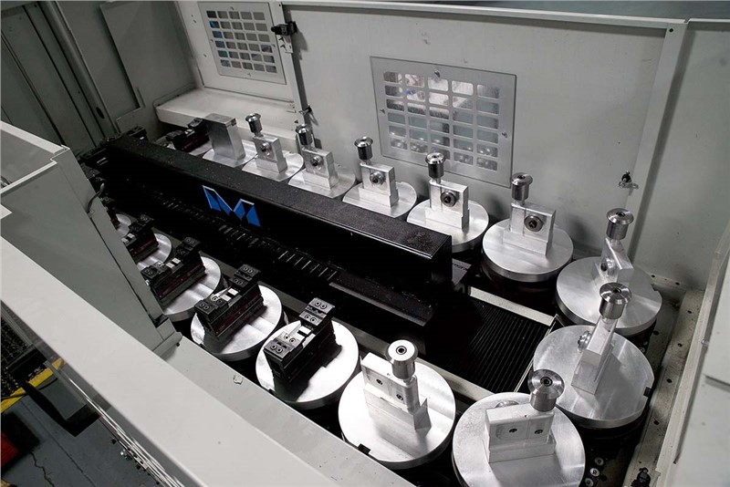 Midaco 19 round pallets on Automatic Multi-Pallet Changer for 5-Axis Midaco 19 round pallets on Automatic Multi-Pallet Changer for 5-Axis