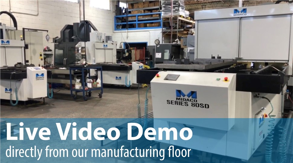 Midaco Live Demo Pallet Changer Systems on Machining Centers on machine shop floor