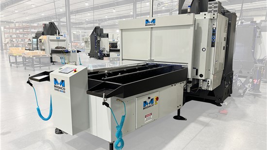 Midaco Automatic Pallet Changers on VMCs in a machine shop