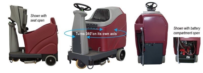 Midaco Ride-On Industrial Floor Scrubber multi-view