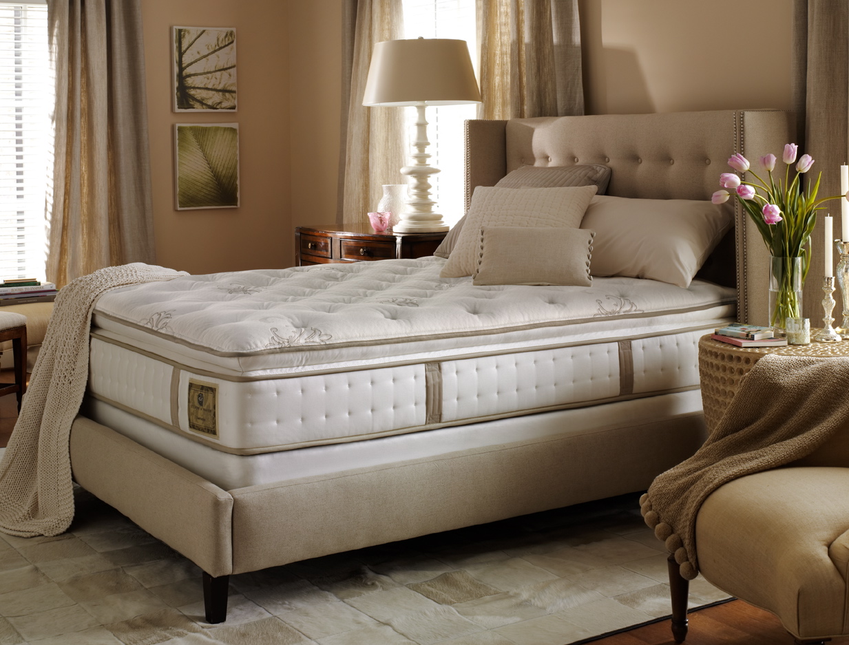 stearns and foster pillow top mattress euro style