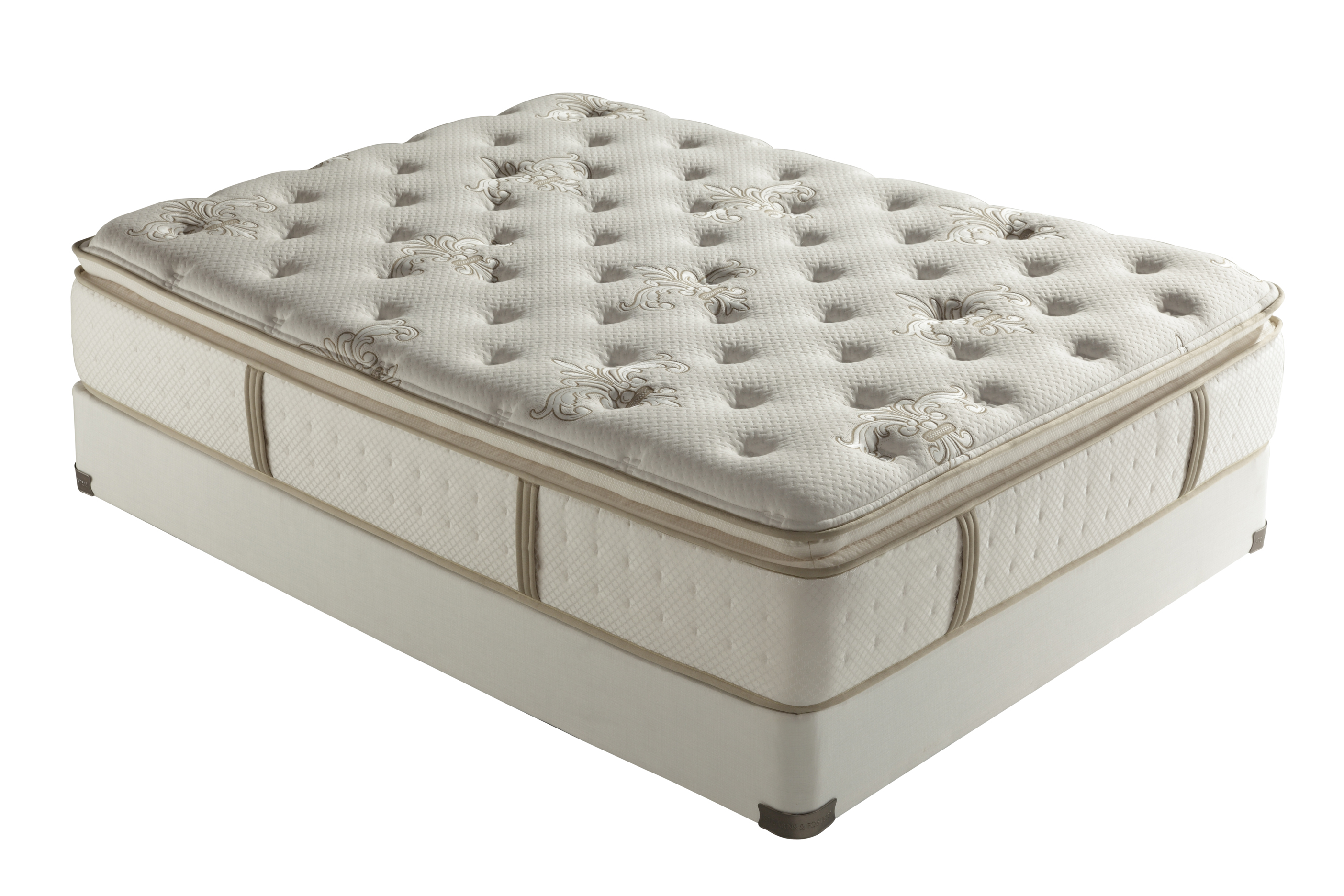 stearns & foster luxury plush euro pillowtop mattress